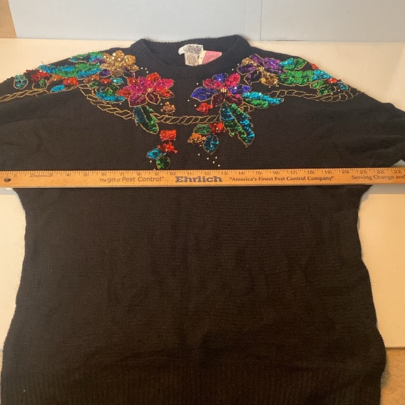 NWT and Vintage Silk/Nylon/Angora/Lambswool Dressy Sequin Sweater - Picture 6 of 6